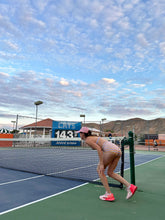 Load image into Gallery viewer, 1972 Tennis Bikini Bottoms in White Rainbow Print