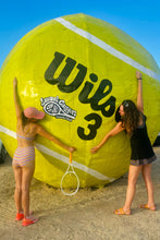 Load image into Gallery viewer, 1972 Tennis Bikini Bottoms in White Rainbow Print