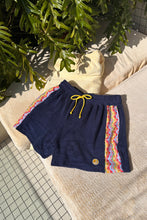 Load image into Gallery viewer, 1972 Unisexy Tennis Shorts in Navy Blue Terry