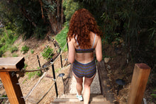 Load image into Gallery viewer, 1972 Tennis Bikini Bralette in Black Rainbow Print