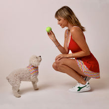 Load image into Gallery viewer, 1972 Tennis Bandana in White Rainbow Print