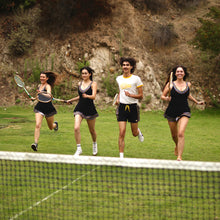 Load image into Gallery viewer, 1972 Tennis Active Dress with Built-in Bra & Shorts in Black