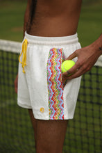 Load image into Gallery viewer, 1972 Unisexy Tennis Shorts in White Terrycloth