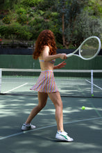 Load image into Gallery viewer, 1972 Tennis Skirt with Pockets in White Rainbow Print