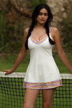 Load image into Gallery viewer, 1972 Tennis Active Dress with Built-in Bra & Shorts in White