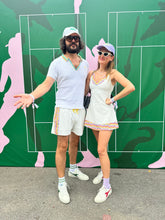 Load image into Gallery viewer, 1972 Unisexy Tennis Shorts in White Terrycloth