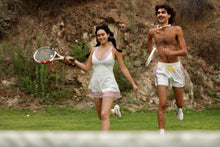 Load image into Gallery viewer, 1972 Unisexy Tennis Shorts in White Terrycloth