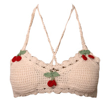Load image into Gallery viewer, Cherry Bomb Crochet Bikini Top Bralette