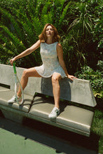 Load image into Gallery viewer, White Lace Tennis Dress with Vintage Drop-Waist Silhouette