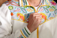 Load image into Gallery viewer, Love All Paisley Printed Unisexy White Track Jacket