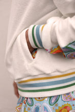 Load image into Gallery viewer, Love All Paisley Printed Unisexy White Track Jacket