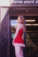 Load image into Gallery viewer, 1972 Tennis Active Dress with Built-in Bra & Shorts in Red