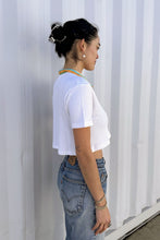 Load image into Gallery viewer, Cotton Knit Crochet Polo - Boxy Crop Top