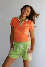 Load image into Gallery viewer, Crochet Women's Polo in Spritz Orange Terry
