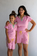 Load image into Gallery viewer, Crochet Women's Polo in Sunset Pink Terry