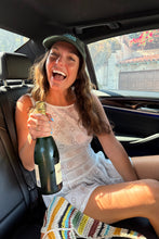 Load image into Gallery viewer, White Lace Tennis Dress with Vintage Drop-Waist Silhouette