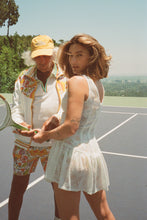 Load image into Gallery viewer, White Lace Tennis Dress with Vintage Drop-Waist Silhouette