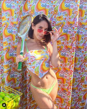 Load image into Gallery viewer, 1972 Tennis Bandana in Black Rainbow Print