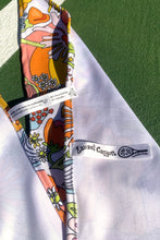 Load image into Gallery viewer, 1972 Tennis Bandana in White Rainbow Print