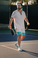 Load image into Gallery viewer, Crochet Men's Polo in White Cotton Knit