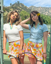 Load image into Gallery viewer, Terrycloth Crochet Women's Polo in White