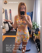 Load image into Gallery viewer, Melty Racquet Floral Printed Biker Shorts with Pockets