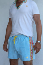Load image into Gallery viewer, 1972 Unisexy Tennis Shorts in Sky Blue Terry
