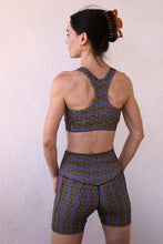 Load image into Gallery viewer, 1972 Sports Bra in Black Rainbow Print
