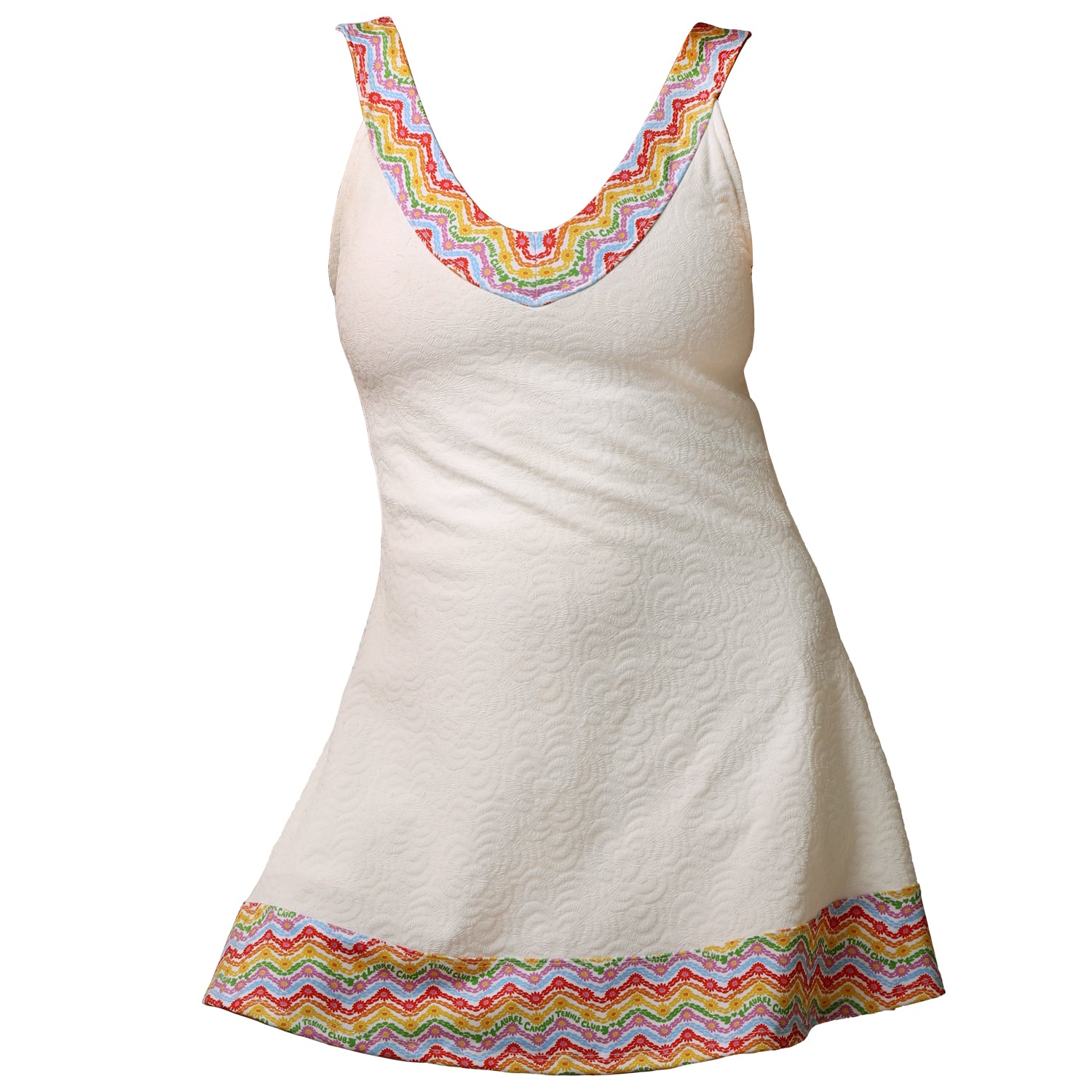 white christmas dresses CHARLENE CROCHET DRESS RWB – Top Banana main image 0