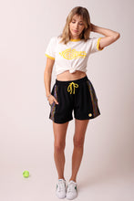Load image into Gallery viewer, Unisex Ringer Tee in Vintage White / Mellow Yellow
