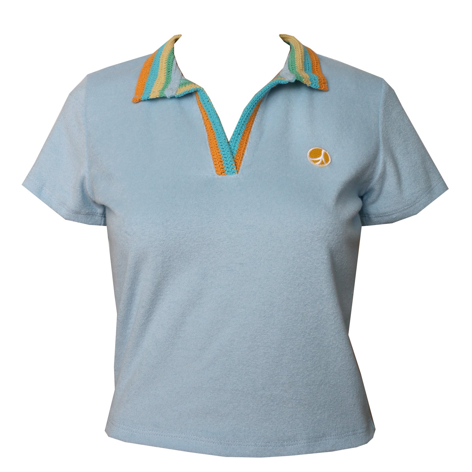 Crochet Women's Polo in Powder Blue Terry – Laurel Canyon Tennis Club