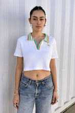 Load image into Gallery viewer, *Cropped* Cotton Knit Crochet Polo (Limited Run)
