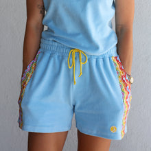 Load image into Gallery viewer, 1972 Unisexy Tennis Shorts in Sky Blue Terry
