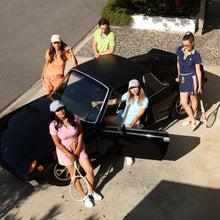 Load image into Gallery viewer, Crochet Women's Polo in Navy Blue Terry
