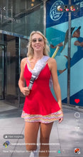 Load image into Gallery viewer, 1972 Tennis Active Dress with Built-in Bra &amp; Shorts in Red
