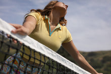 Load image into Gallery viewer, Zero-Waste Terrycloth Crochet Polo in Yellow
