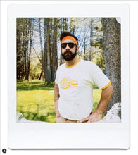 Load image into Gallery viewer, Unisex Laurel Canyon Tennis Club Ringer Tee in Vintage White / Mellow Yellow
