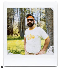 Load image into Gallery viewer, Unisex Ringer Tee in Vintage White / Mellow Yellow
